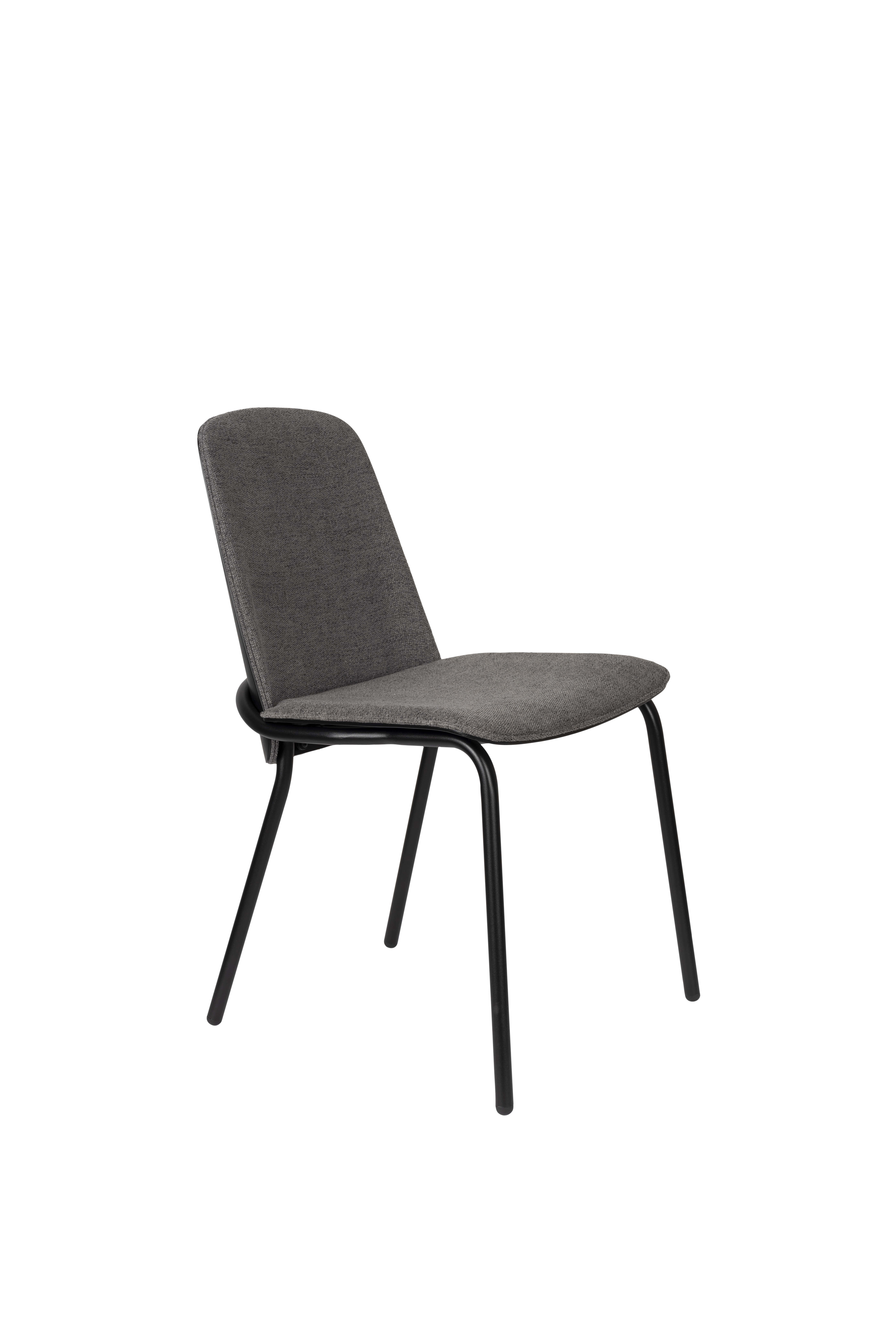 Zuiver Clip Spisebordsstol Grå Polyester Og Sort Egefinérmetal