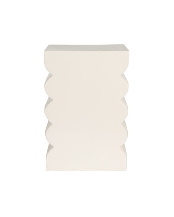 Zuiver Curves Skammel  Rektangulær Blank Beige Aluminium  21x30