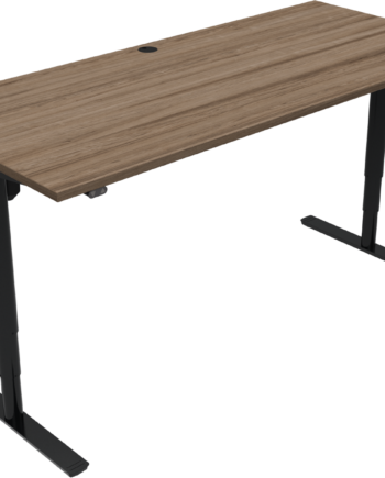 -bens Hæve-sænkebord Zennord Comfortzone Sidde- Ståbord 180x80 Cm Valnød Sort H65-125