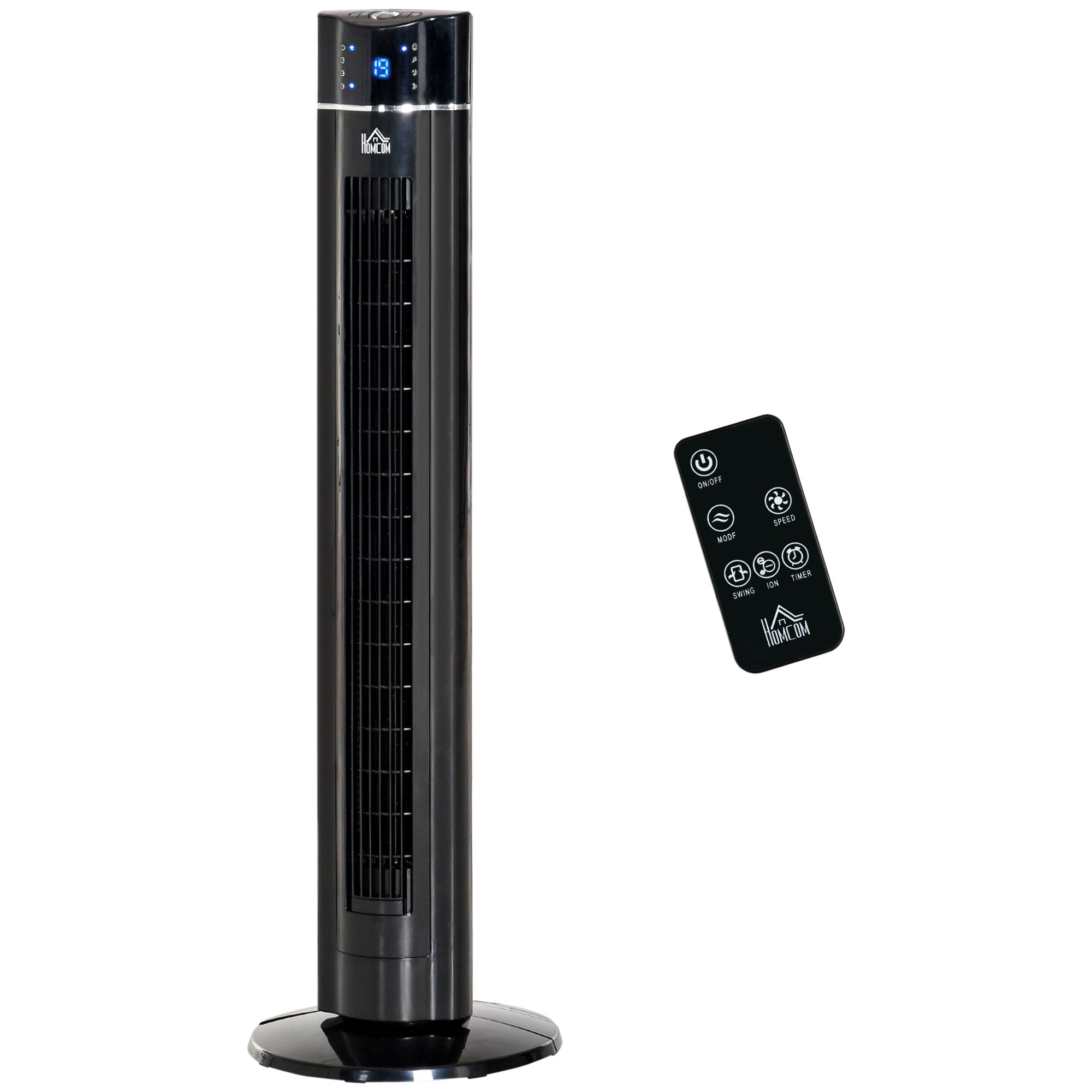 - - Fitnessventilator Piedestalventilator 32 Cm 32 Cm 106 Cm Sort