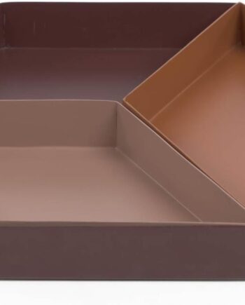 -pak Dekorative Metalbakker Kave Home Elides Multifarvet Geometrisk Design Pladsbesparende Til Skrivebord Og Borddekoration