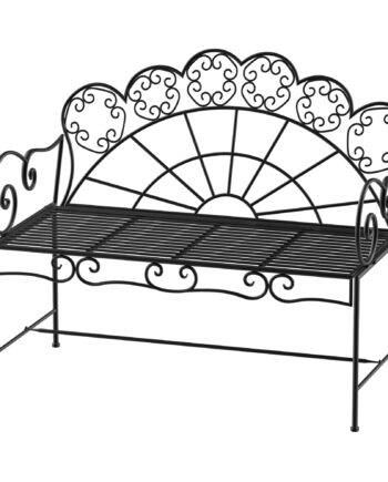 -personers Havebænk  Robust  Rustfri Parkbænk  Havemøbler Til Terrasse  Have Og Generelle Udendørsområder  107 Cm   55   Cm   90   Cm  Sort