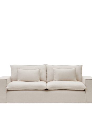 -personers Sofa Kave Home Anarela Beige Med Aftageligt Betræk 208x107x64 Cm