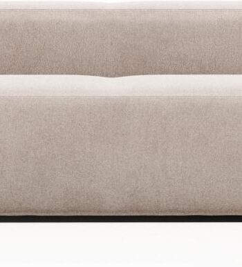 -personers Sofa Kave Home Blok Beige Polstret Stof Nordisk Design Pletbestandig Bæredygtig