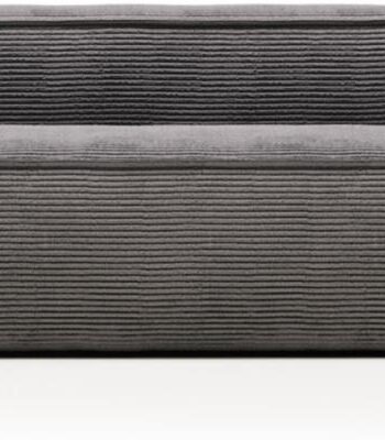 -personers Sofa Kave Home Blok Polstret Grå Bredribbet Corduroy B210ã 100ã 69 Cm Nordisk Vintage