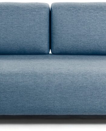 -personers Sofa Kave Home Compo   Pletresistent Blåt Stof Med Venstrelænet Armlæn Og Integreret Bakke  Nordisk Design