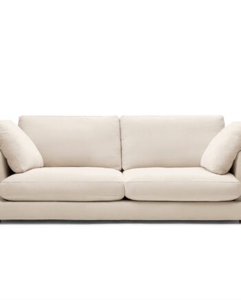 -personers Sofa Kave Home Gala Beige   Polstret Chenille  Mediumfast Skum  Aftageligt Betræk