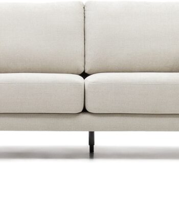 -personers Sofa Kave Home Gilma Grå Chenille Med Bøgetræsben Nordisk Design
