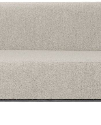 -personers Sofa Kristina Dam Modernist Bouclé   Rustfrit Stål Beige H70   B77   L220 Cm