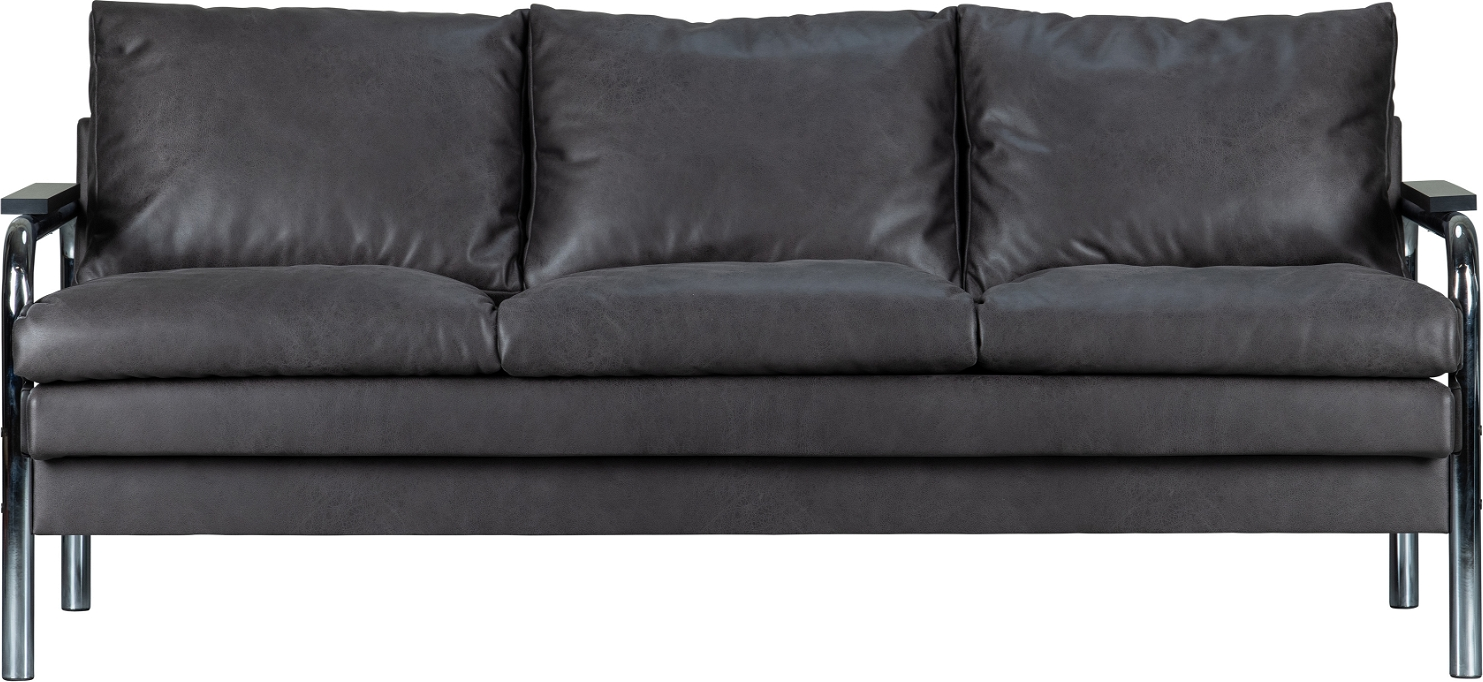 -personers Sofa  Loveseat Woood Exclusive Tube   Sort Polyester Med Kromstel
