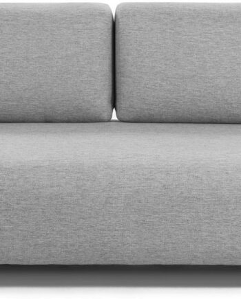 -personers Sofa Tresæder Kave Home Compo Nordic Grå Polstret Stof Uden Armlæn