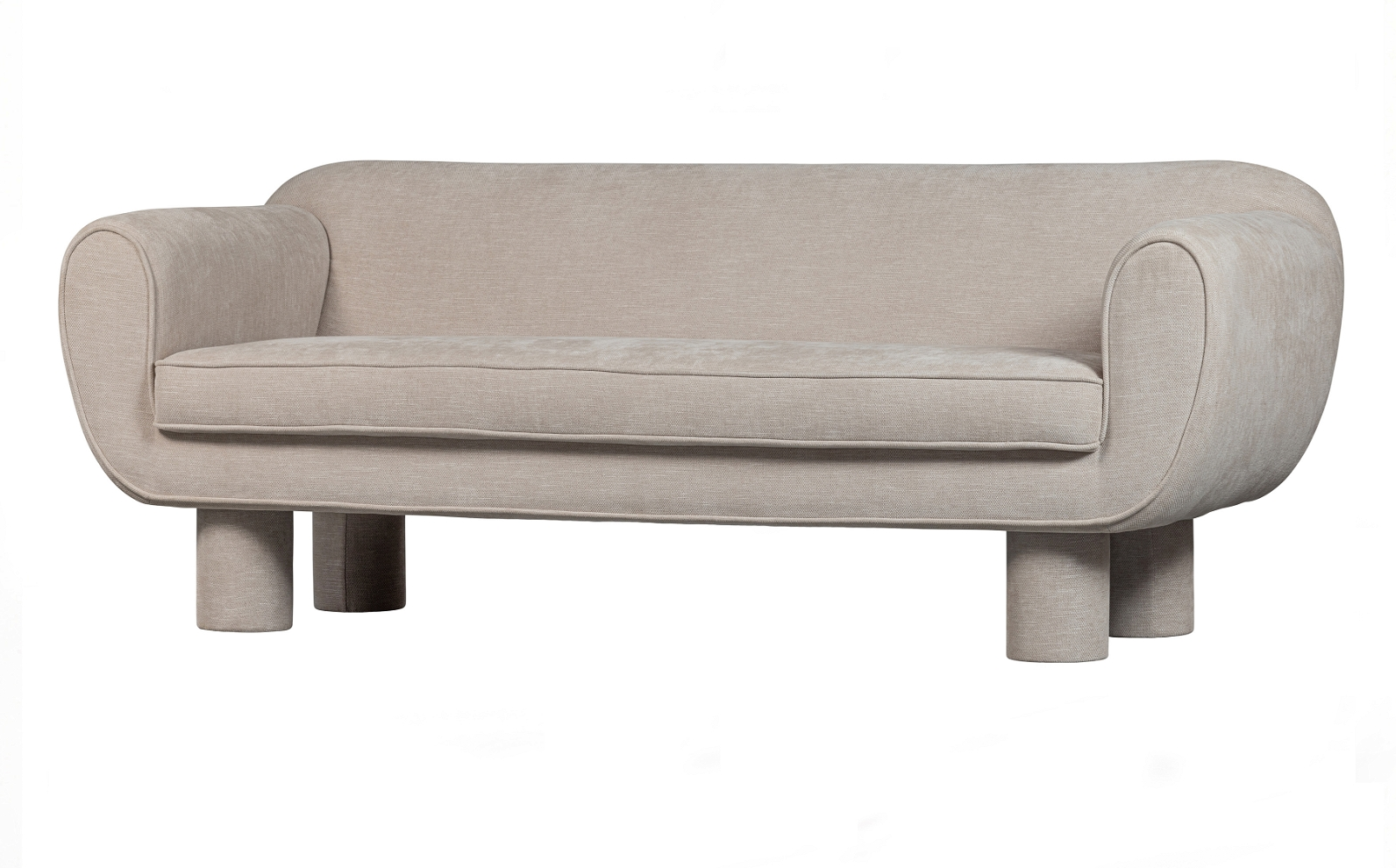 -personers Sofa Woood Exclusive Bodi Natur   Håndvævet Chenille Stofsofa  H71ã B186ã D79 Cm