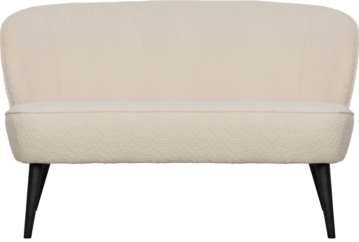 -personers Sofa Woood Sara Hvid Almón Bouclé Fsc Birketræsben H73ã B110ã D72 Cm