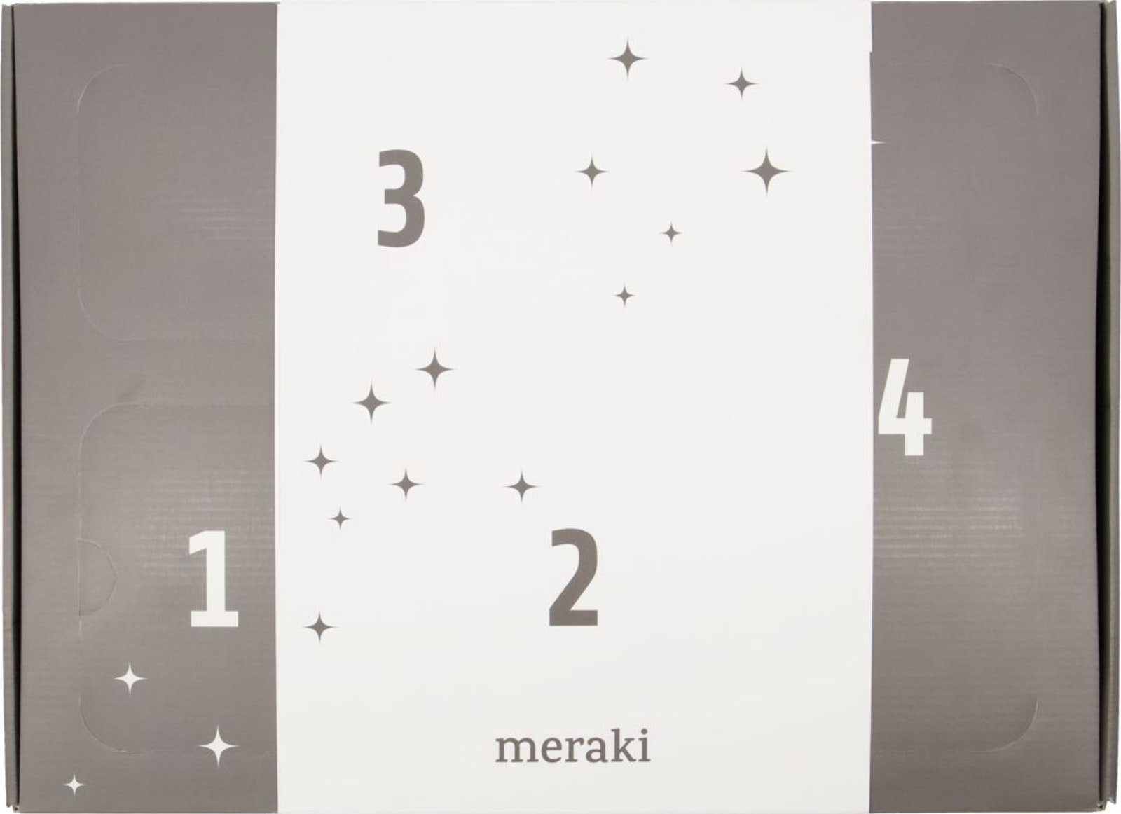 Advent Gaveæske Meraki Advent-serie Hvid Sort 31x43x8 Cm
