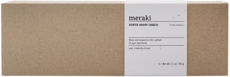 Adventsduftlys Meraki Frozen Meadow   Brun Soyavoks   Glas 29ã   2ã     Cm