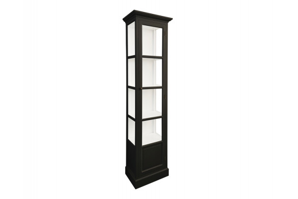 Agersø Vitrineskab 205x55x36 Cm Sort Hvid