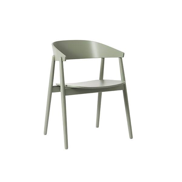 Andersen Furniture Ac2 Spisebordsstol   Bøg  Grøn   Brun Pu Lædersæde  : Erling Christensen Møbler