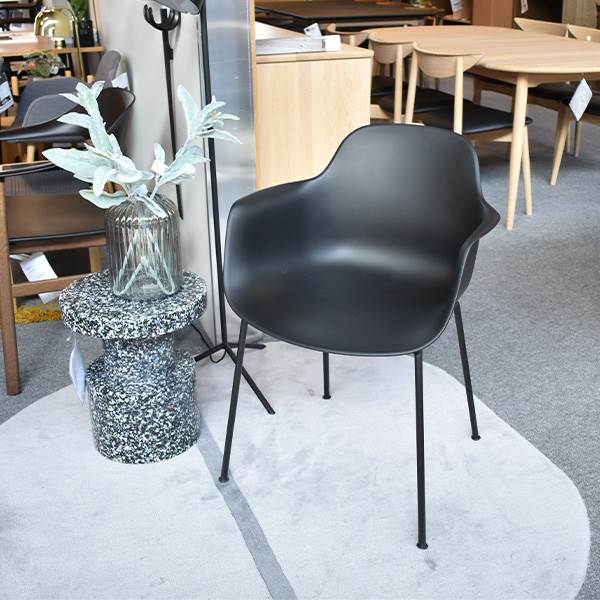 Andersen Furniture Ac3 Stol Metal Sort Sort Læder Udstillingsmodel  : Erling Christensen Møbler
