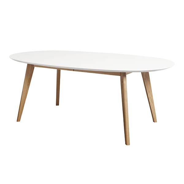 Andersen Furniture Dk10 Spisebord 110   190 Cm  Eg Naturolie Hvid Laminat  : Erling Christensen Møbler