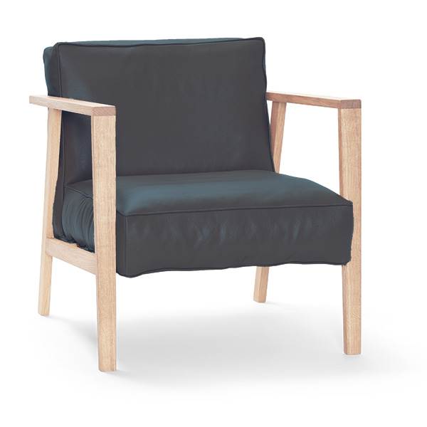 Andersen Furniture Lc1 Loungestol Hvidpigmenteret Mat Eg Og Sort Læder  : Erling Christensen Møbler
