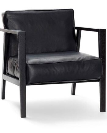 Andersen Furniture Lc1 Loungestol Sort Læder Og Sort Lakeret Stel  : Erling Christensen Møbler