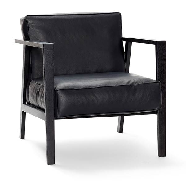 Andersen Furniture Lc1 Loungestol Sort Læder Og Sort Lakeret Stel  : Erling Christensen Møbler