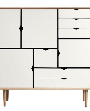 Andersen Furniture S3 Reol Hvide Fronter Eg Sæbe  : Erling Christensen Møbler