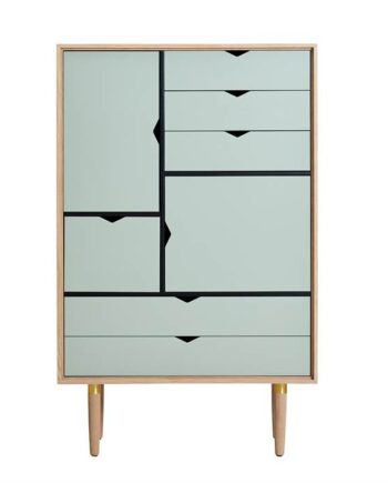 Andersen Furniture S5 Reol Ocean Grey Hvidolieret Eg  : Erling Christensen Møbler