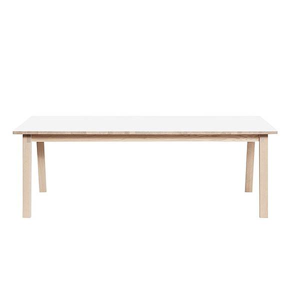 Andersen Furniture T9 Spisebord 220 Cm  Hvid Laminat Egetræs Stel    Stk  Tillægsplade Eg Hvid Olie : Erling Christensen Møbler