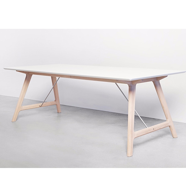 Andersen Furniture T7 Spisebord 95   220 Cm  Hvid Laminat Hvidolieret Eg  : Erling Christensen Møbler