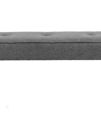 Anzac Bænk Mellemgrå Polyester Og Sort Stål  140x36