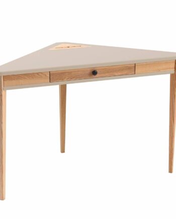 Ashme Hjørneskrivebord 114x85x85cm Brun Beige