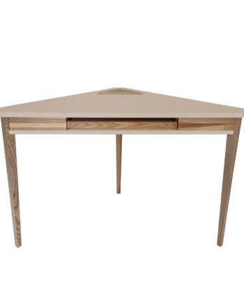 Ashme Hjørneskrivebord 114x85x85cm Brun Beige