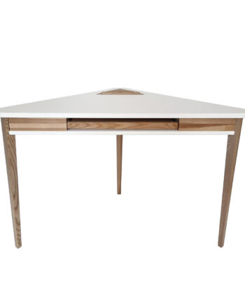 Ashme Hjørneskrivebord 114x85x85cm Hvid