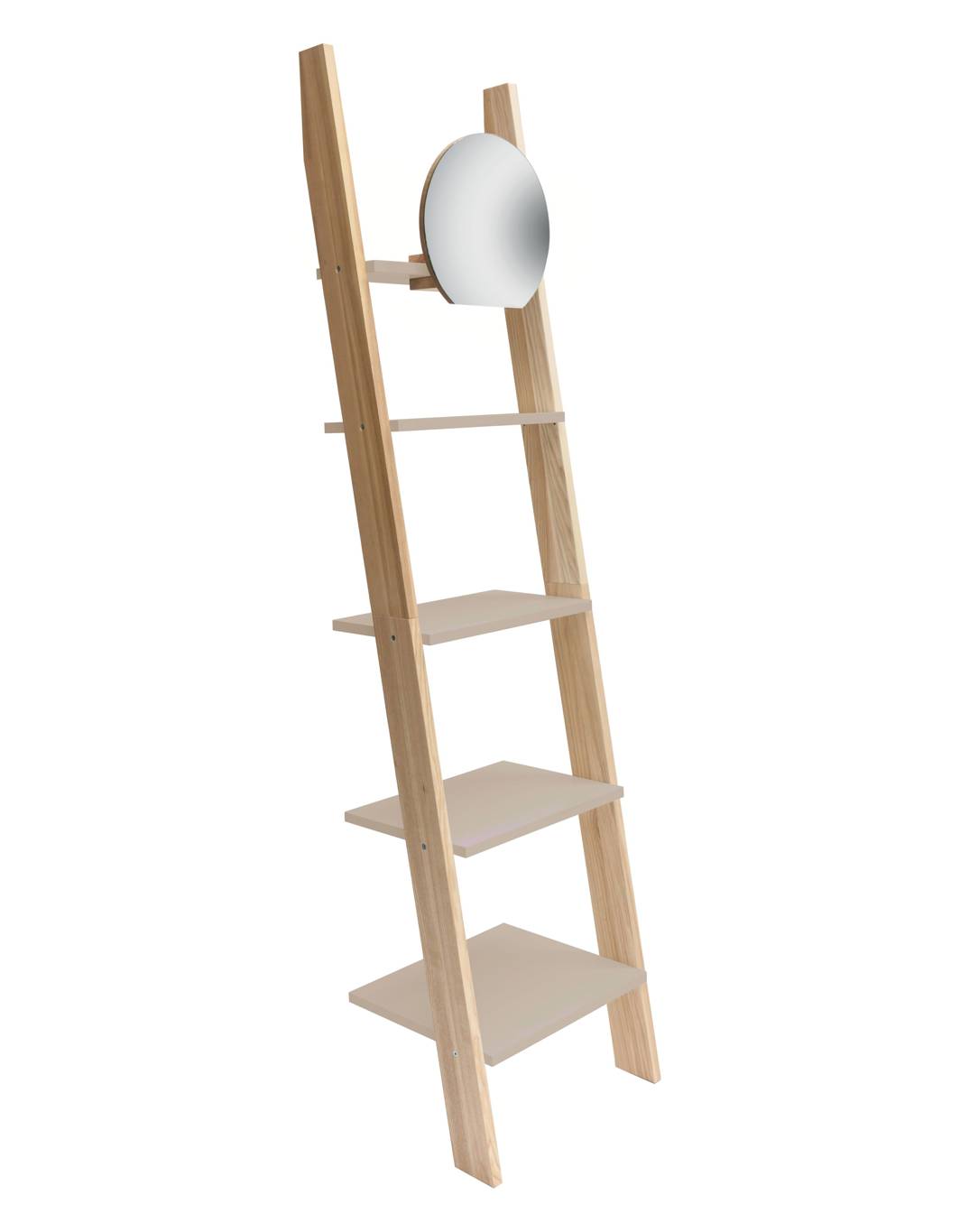Ashme Stigehylde Med Spejl 45x35x180cm Brun Beige