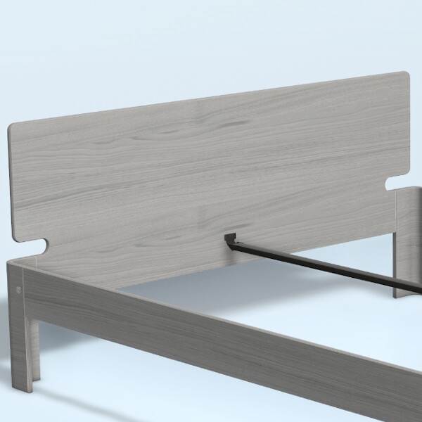 Auping Auronde Gavl Dobbeltseng Høj Model Chalk Grey Oak 160 Cm  : Erling Christensen Møbler