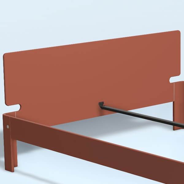 Auping Auronde Gavl Dobbeltseng Høj Model Dusty Red 160 Cm  : Erling Christensen Møbler