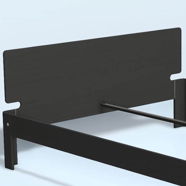Auping Auronde Gavl Dobbeltseng Høj Model Midnight Black Oak 160 Cm  : Erling Christensen Møbler
