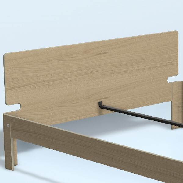 Auping Auronde Gavl Dobbeltseng Høj Model Natural Oak 180 Cm  : Erling Christensen Møbler
