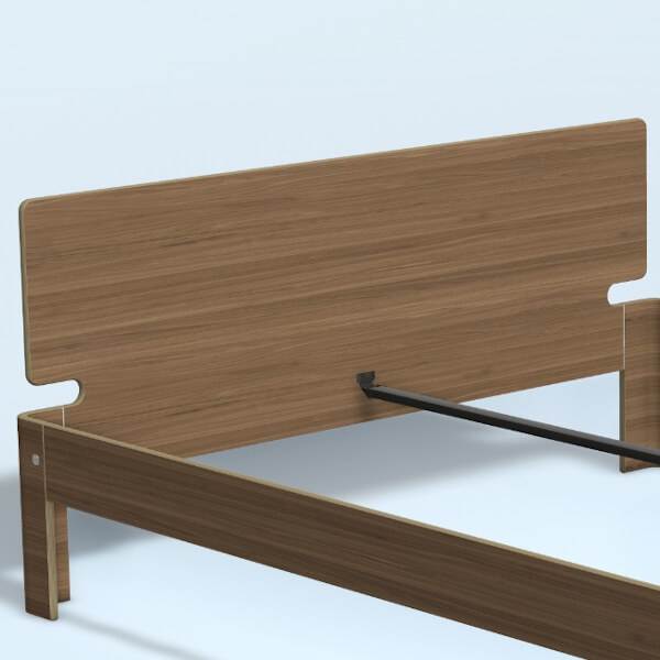 Auping Auronde Gavl Dobbeltseng Høj Model Natural Walnut 160 Cm  : Erling Christensen Møbler