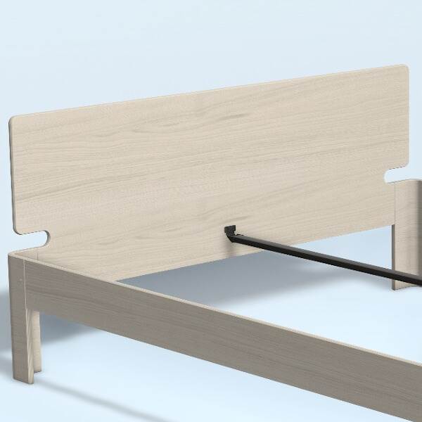 Auping Auronde Gavl Dobbeltseng Høj Model Soft White Oak 200 Cm  : Erling Christensen Møbler