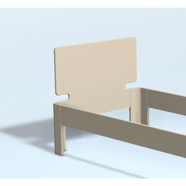 Auping Auronde Gavl Enkeltseng Høj Model Beige 100 Cm  : Erling Christensen Møbler