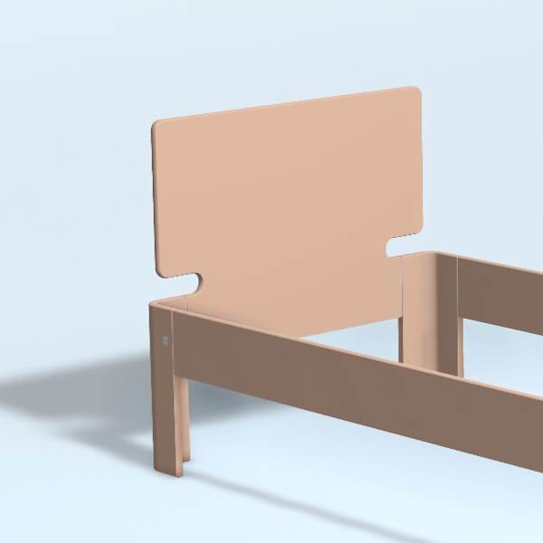 Auping Auronde Gavl Enkeltseng Høj Model Blush 80 Cm  : Erling Christensen Møbler