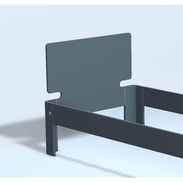 Auping Auronde Gavl Enkeltseng Høj Model Cool Grey 100 Cm  : Erling Christensen Møbler