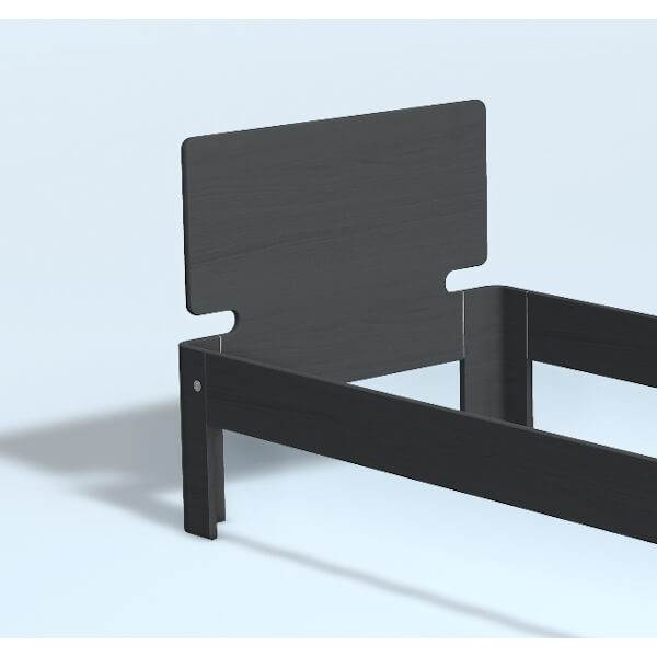 Auping Auronde Gavl Enkeltseng Høj Model Dark Blue Oak 100 Cm  : Erling Christensen Møbler