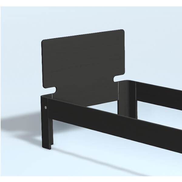 Auping Auronde Gavl Enkeltseng Høj Model Midnight Black Oak 100 Cm  : Erling Christensen Møbler