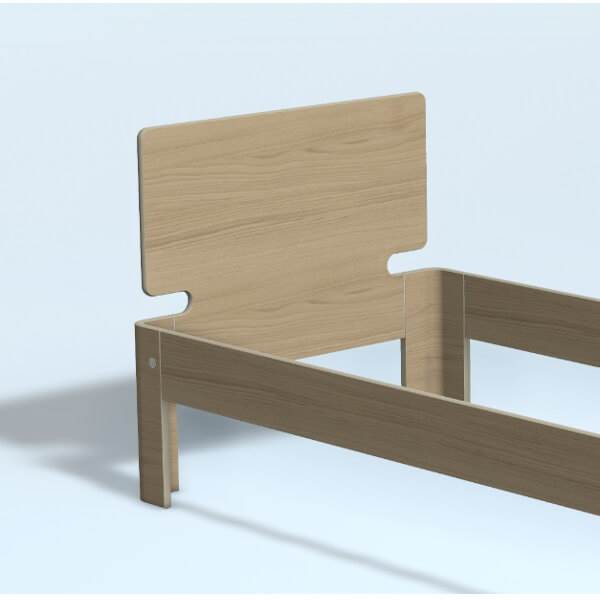 Auping Auronde Gavl Enkeltseng Høj Model Natural Oak 80 Cm  : Erling Christensen Møbler