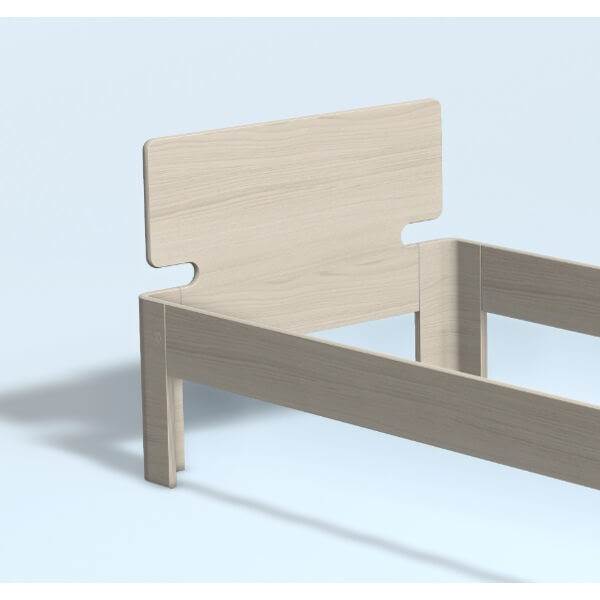 Auping Auronde Gavl Enkeltseng Høj Model Soft White Oak 100 Cm  : Erling Christensen Møbler
