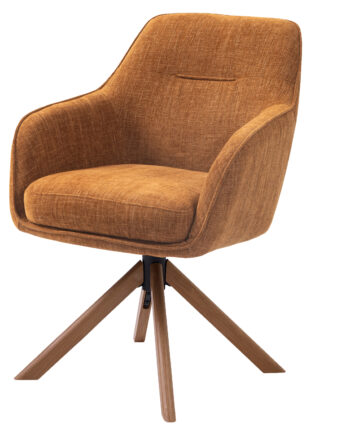 Avola Select Drejestol     Armlæn Rust Polyester Og Egetræ
