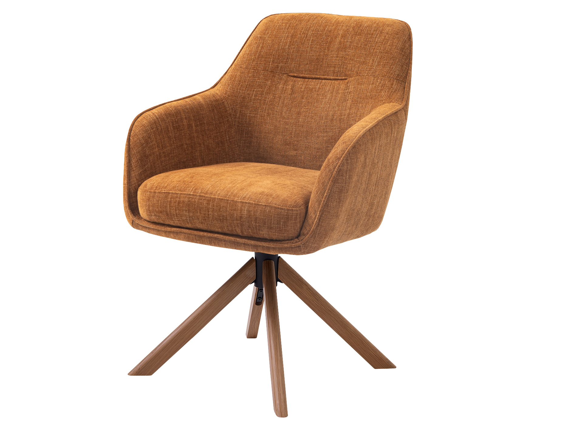 Avola Select Drejestol     Armlæn Rust Polyester Og Egetræ